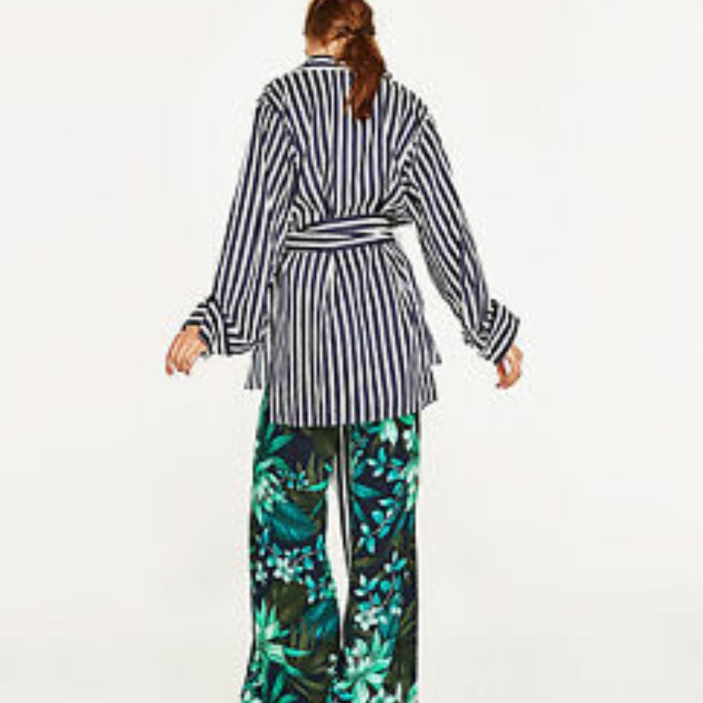 Striped belted tunic - Picture 2 of 2